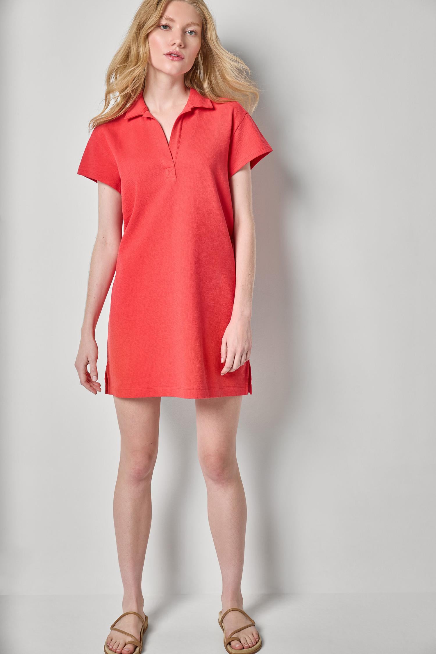 Textured Terry Tunic Dress Womens Dress Zinnia A3