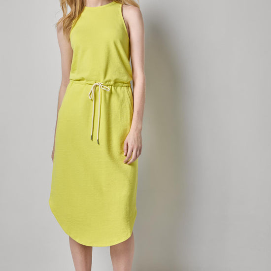 Textured Terry Shirttail Midi Dress Womens Dress Limeade A1