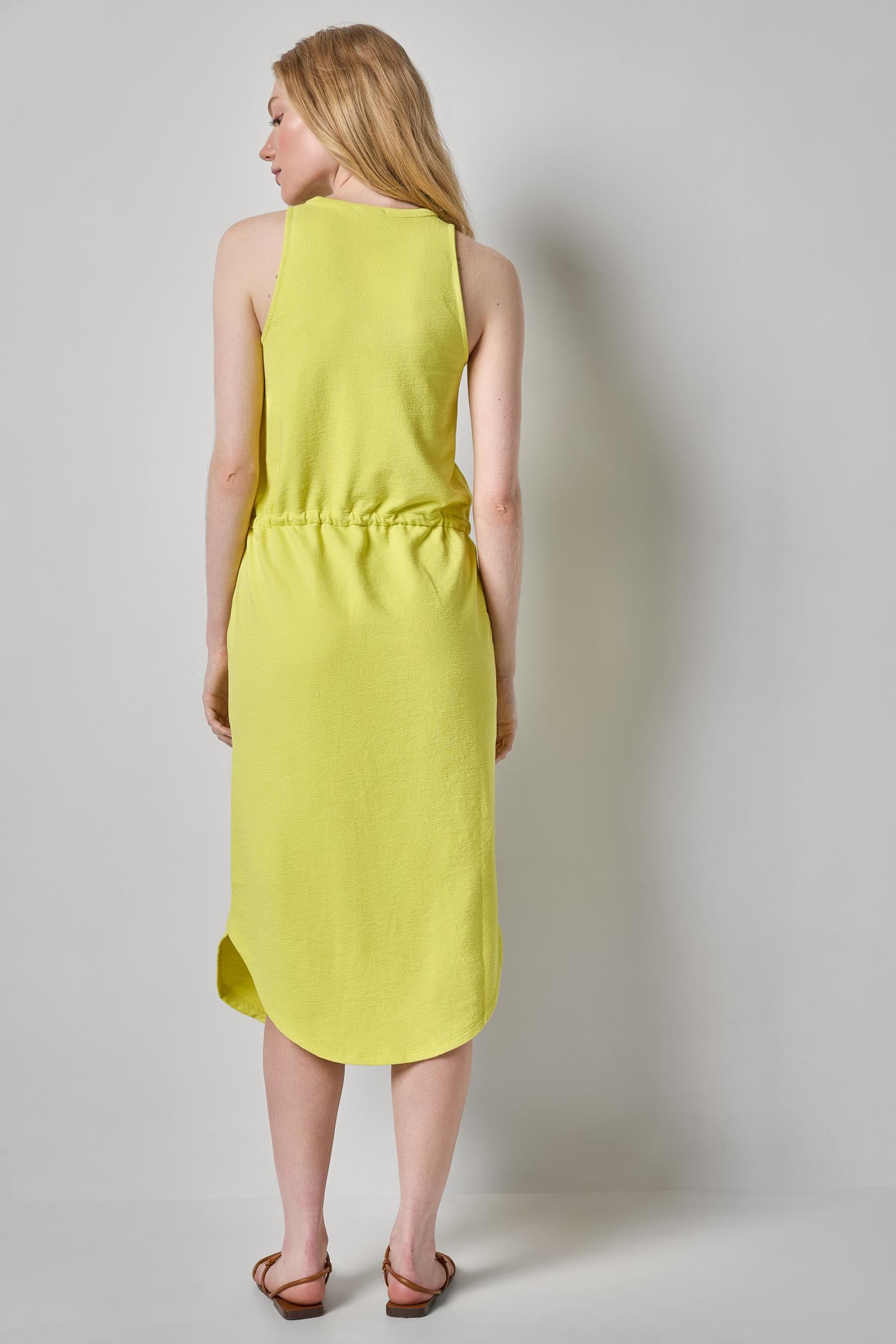 Textured Terry Shirttail Midi Dress Womens Dress Limeade A2