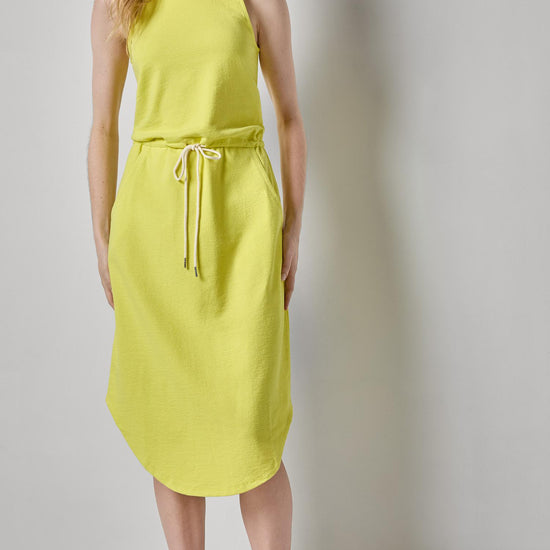 Textured Terry Shirttail Midi Dress Womens Dress Limeade A3