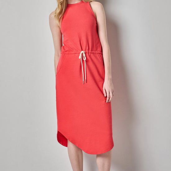 Textured Terry Shirttail Midi Dress Womens Dress Zinnia A1