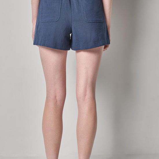 Textured Terry Front Seam Short Womens Short Navy A2