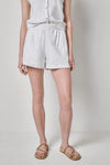 Textured Terry Front Seam Short Womens Short White A1