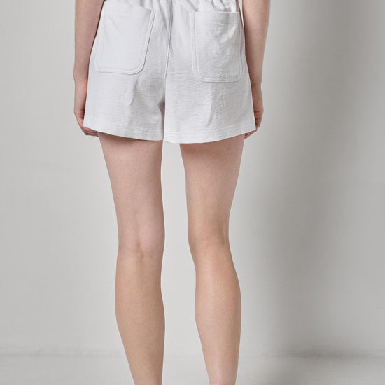 Textured Terry Front Seam Short Womens Short White A2