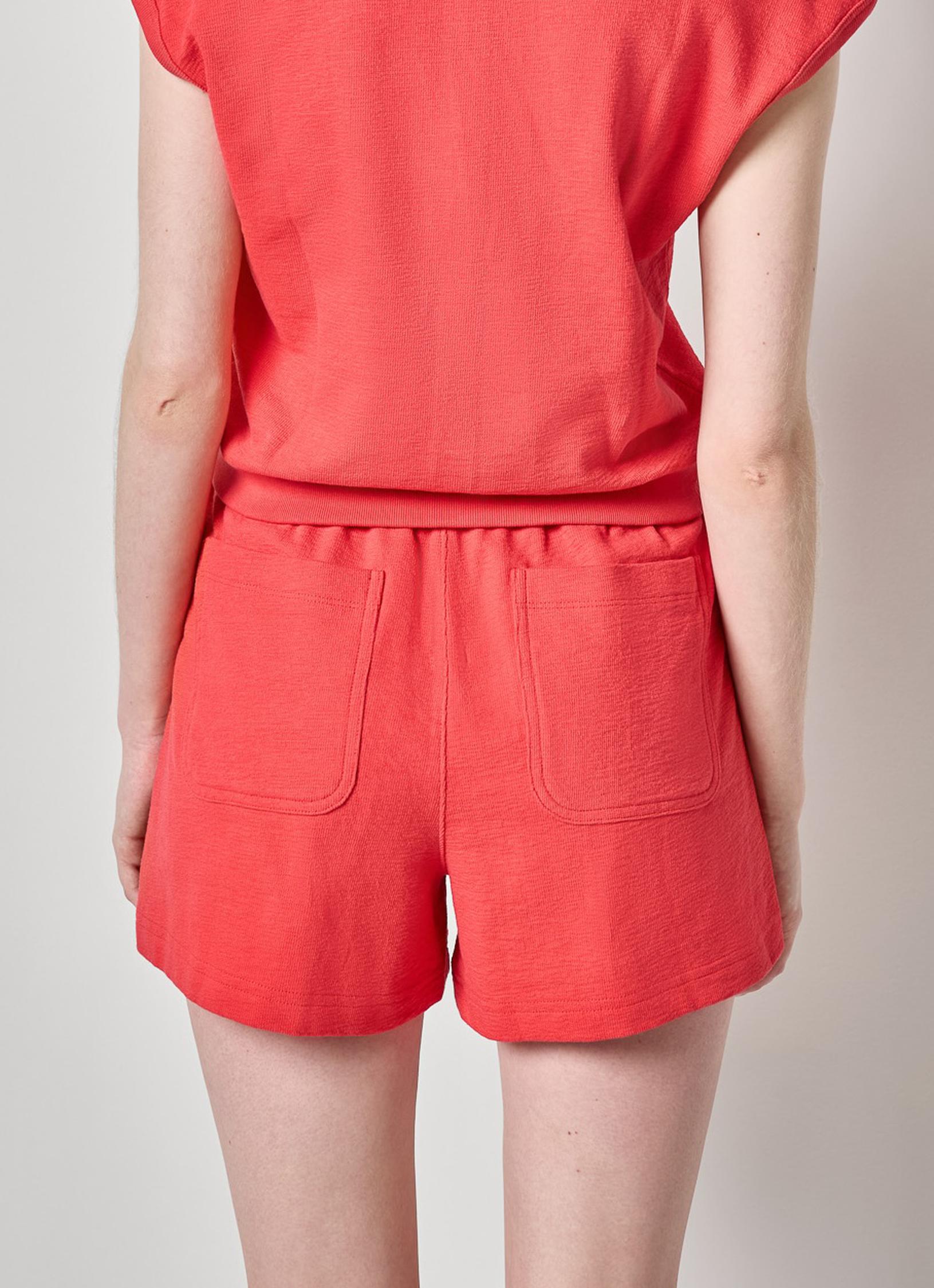 Textured Terry Front Seam Short Womens Short Zinnia A2