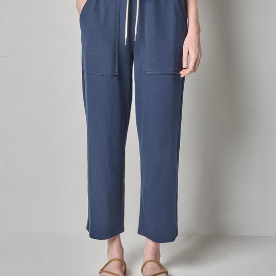 Textured Terry Pant Womens Pant Navy A1