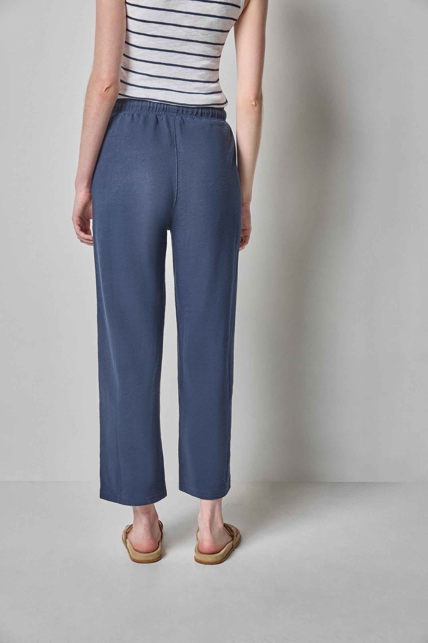Textured Terry Pant Womens Pant Navy A2