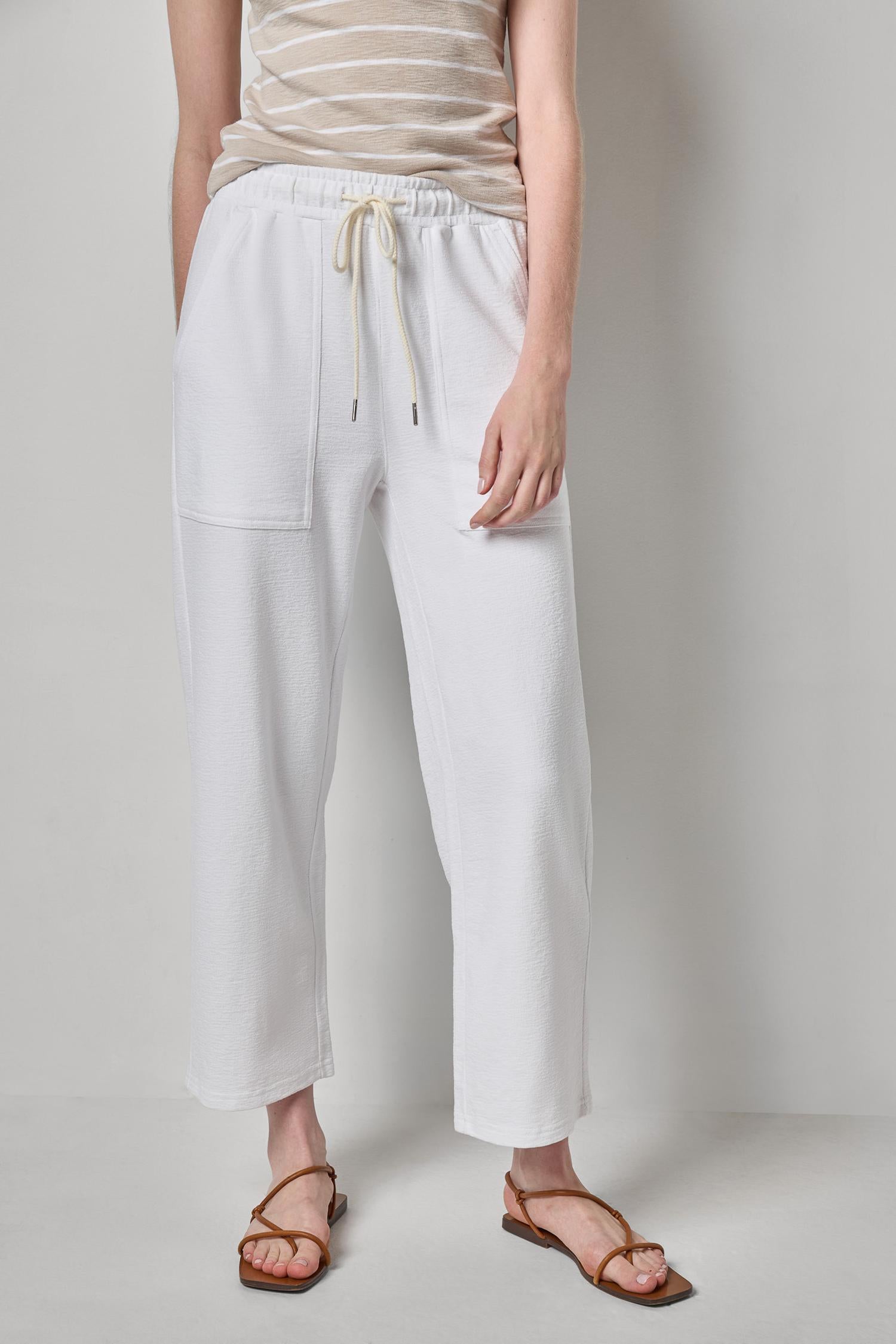 Textured Terry Pant Womens Pant White A1