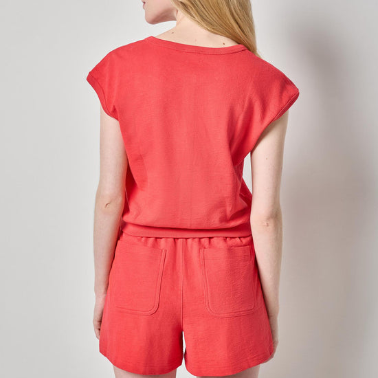 Textured Terry Sleeveless Cardigan Womens Top Zinnia A2