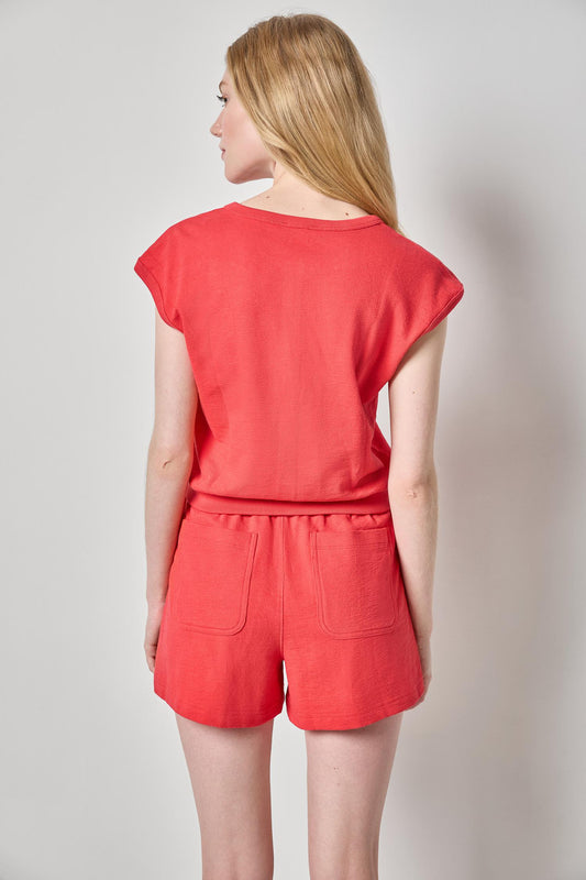 Textured Terry Sleeveless Cardigan Womens Top Zinnia A2