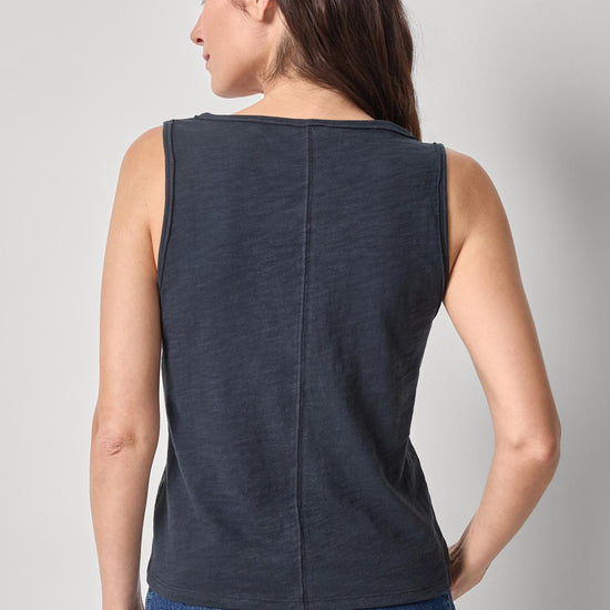 Lace Up Tank Womens Top Black A2