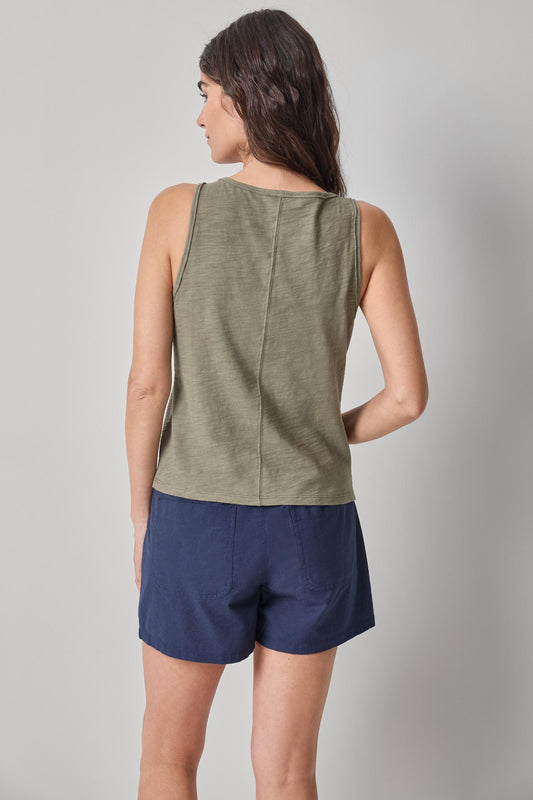Lace Up Tank Womens Top Fern A2