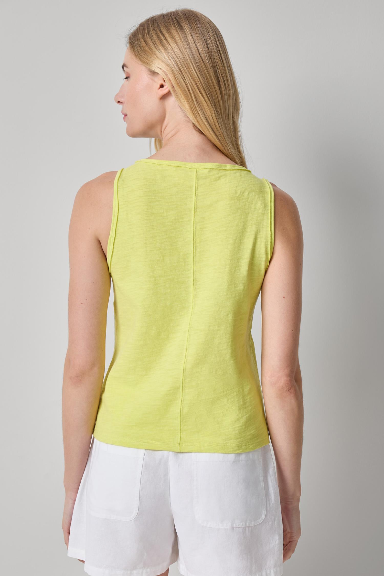 Lace Up Tank Womens Top Limeade A2