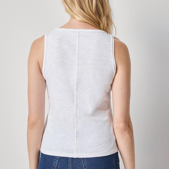 Lace Up Tank Womens Top White A2