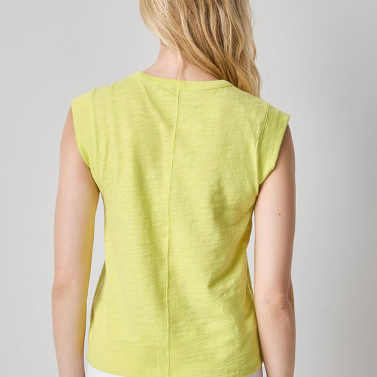 Cap Sleeve Crew Womens Top Limeade A2