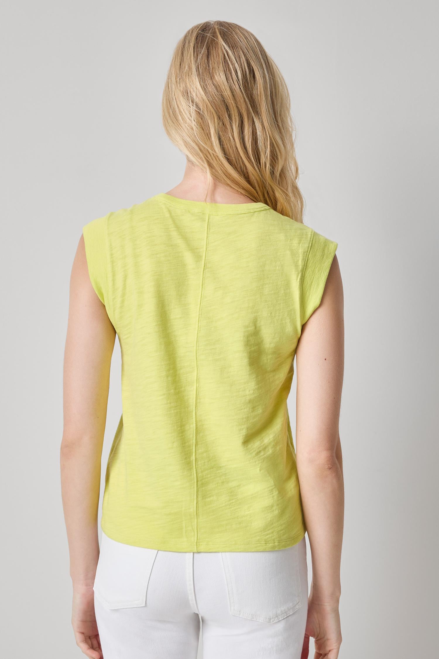 Cap Sleeve Crew Womens Top Limeade A2