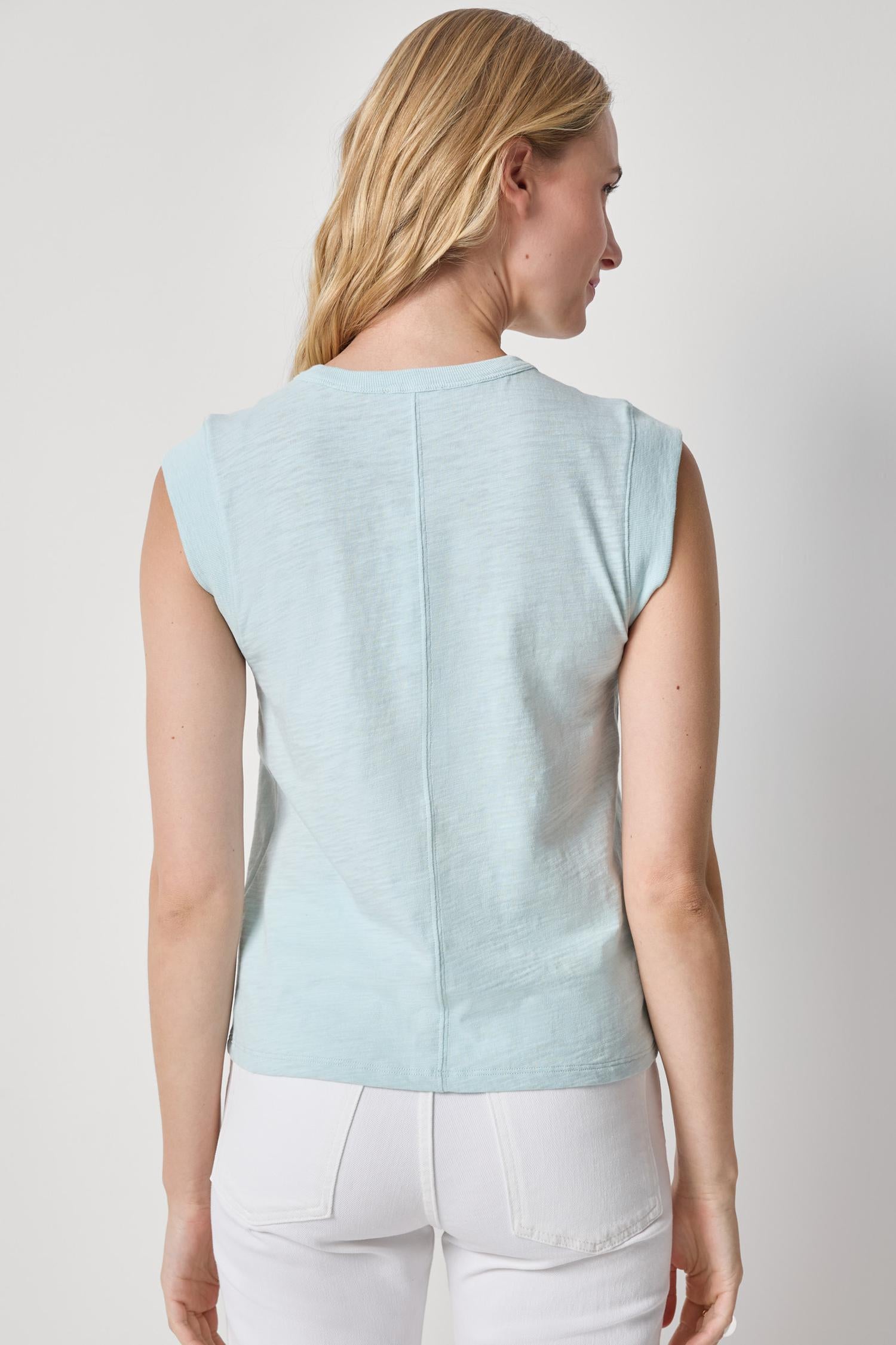 Cap Sleeve Crew Womens Top Seabreeze A2