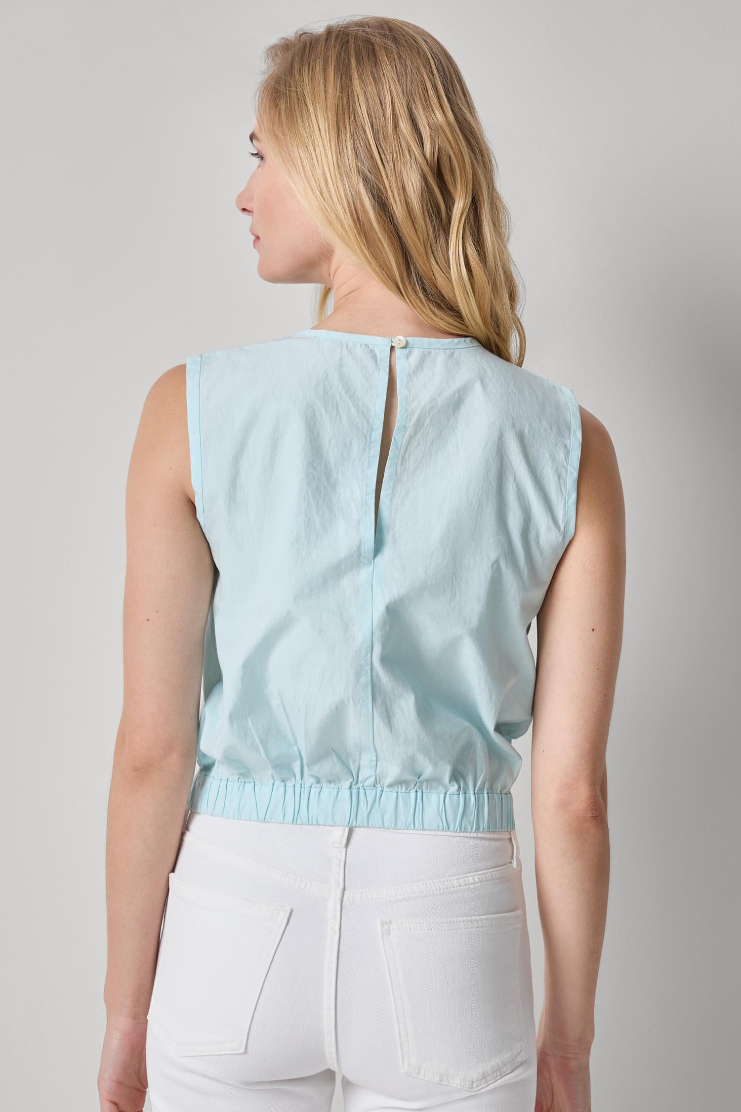 Poplin Shell Womens Top Seabreeze A2