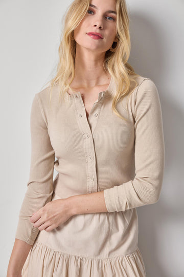 Mixed Media Cardigan Womens Top Bamboo A1
