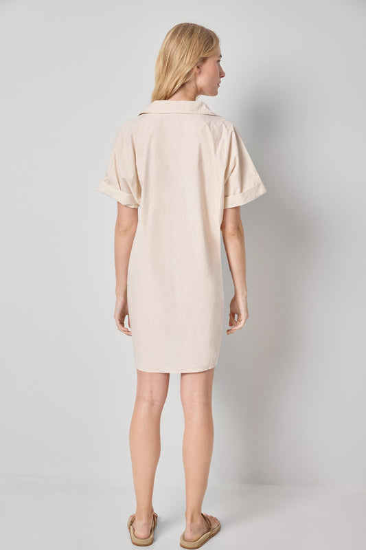 Poplin Dolman Shirt Dress Womens Dress Bamboo A2