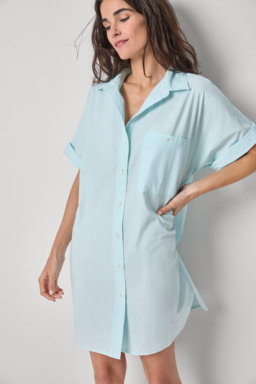 Poplin Dolman Shirt Dress Womens Dress Seabreeze A1