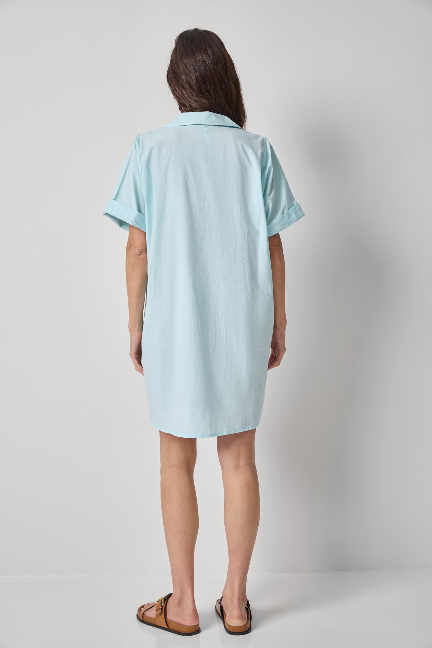 Poplin Dolman Shirt Dress Womens Dress Seabreeze A2