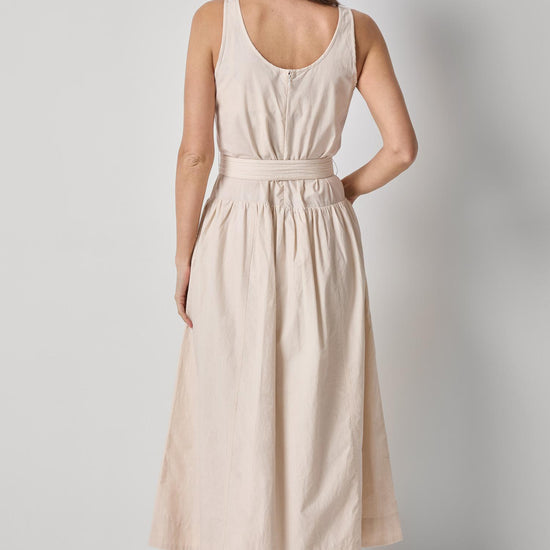 Poplin Maxi Yoke Dress Womens Dress Bamboo A2