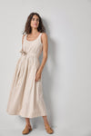 Poplin Maxi Yoke Dress Womens Dress Bamboo A3