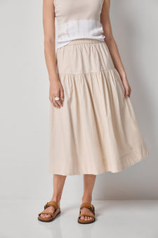 Poplin Yoke Skirt Womens Skirt Bamboo A1