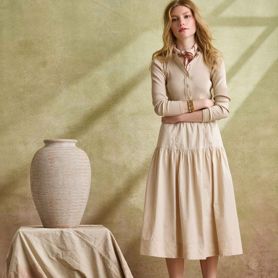Poplin Yoke Skirt Womens Skirt Bamboo C1
