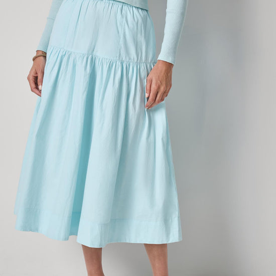 Poplin Yoke Skirt Womens Skirt Seabreeze A1