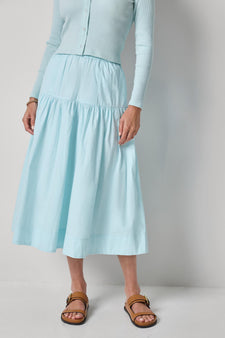 Poplin Yoke Skirt Womens Skirt Seabreeze A1