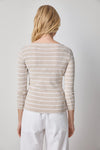 Striped Boatneck Womens Top Bamboo Stripe A2