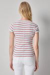 Striped Short Sleeve Womens Top Seabreeze Stripe A2