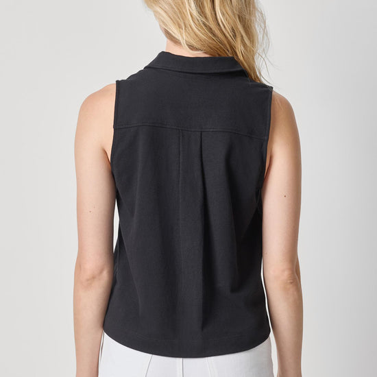 Organic Sleeveless Top Womens Top Black A2