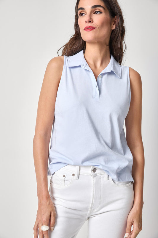 Organic Sleeveless Top Womens Top Hydrangea A1