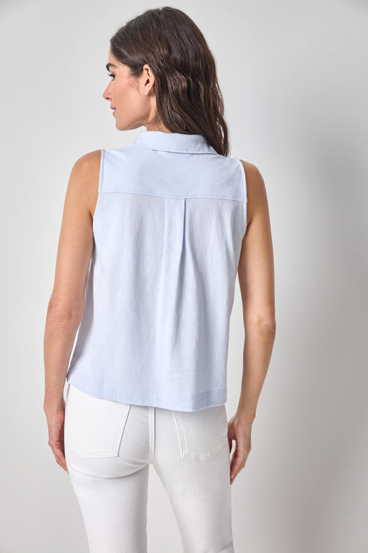 Organic Sleeveless Top Womens Top Hydrangea A2