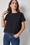 Organic Boxy Tee Womens Top Black A1