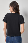 Organic Boxy Tee Womens Top Black A2