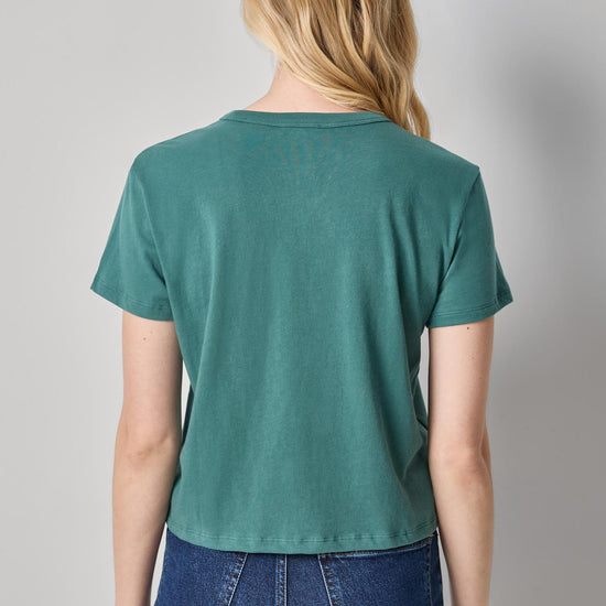 Organic Boxy Tee Womens Top Everglade A2