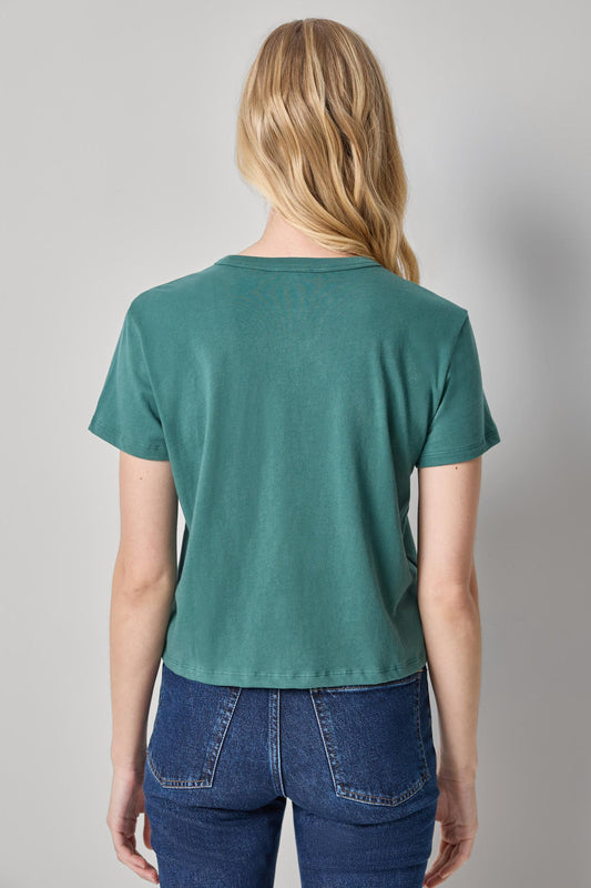 Organic Boxy Tee Womens Top Everglade A2