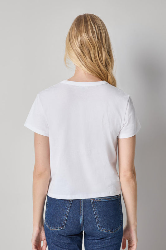 Organic Boxy Tee Womens Top White A2