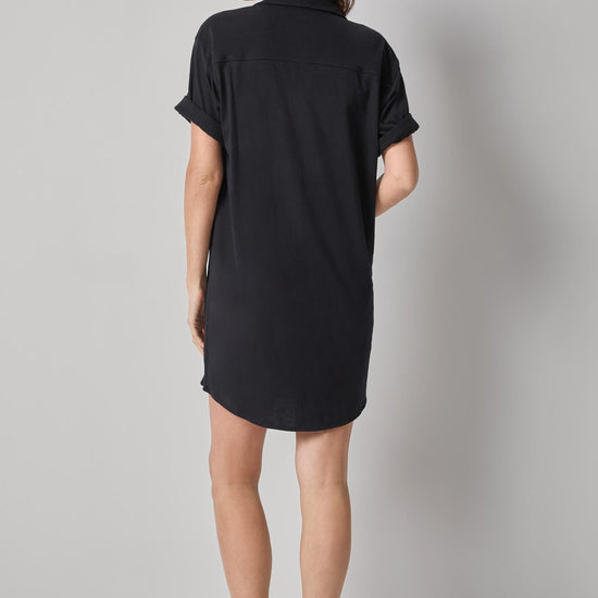 Organic Easy Shirt Dress Womens Dress Black A2