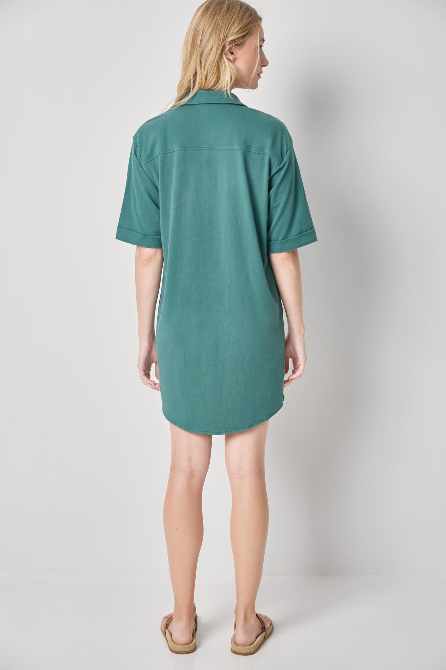 Organic Easy Shirt Dress Black / X-Large