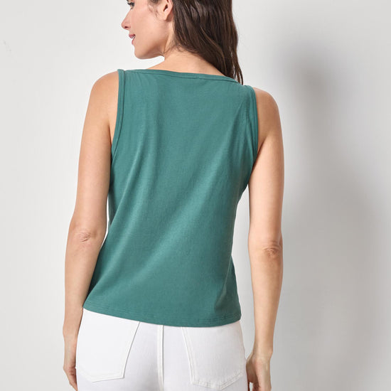 Organic V-Neck Tank Womens Top Everglade A2