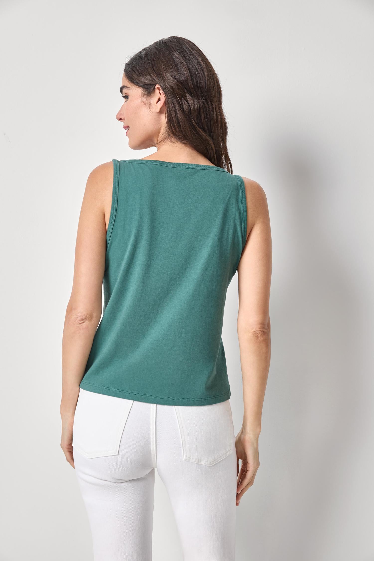 Organic V-Neck Tank Womens Top Everglade A2