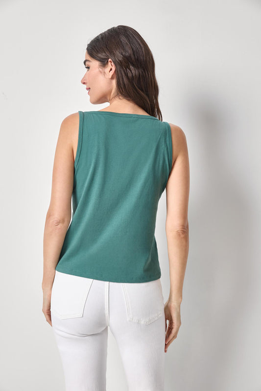 Organic V-Neck Tank Womens Top Everglade A2
