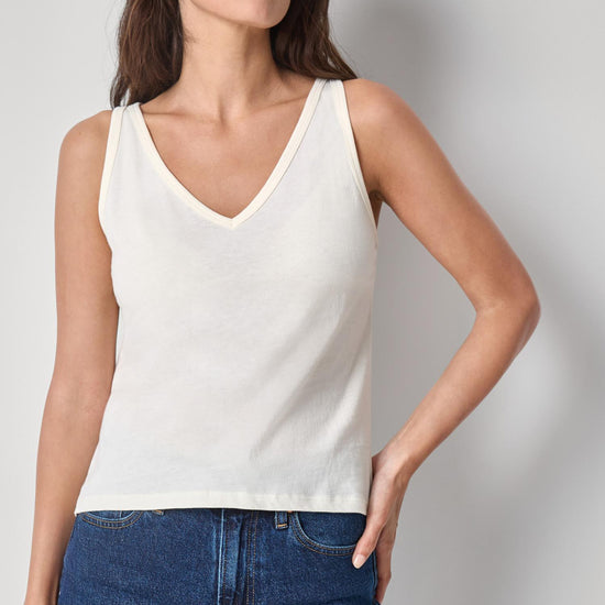 Organic V-Neck Tank Womens Top Rope A1