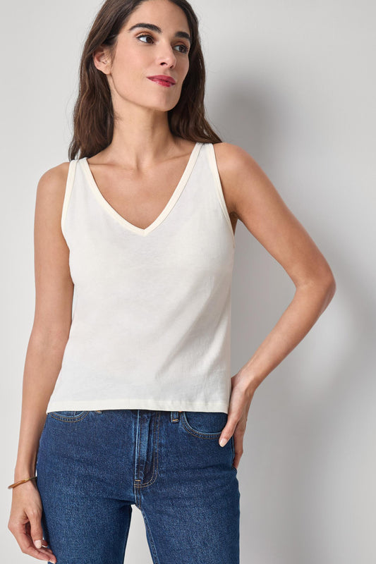 Organic V-Neck Tank Womens Top Rope A1