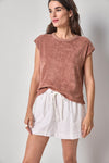 Terry Boxy Sleeveless Top Womens Top Bark A1